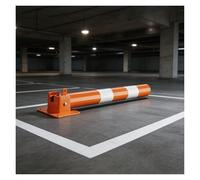 Bolardo De Seguridad Abatible, Barrera Estacionamiento Bloqueable, Altura 60 Cm Franjas Visibles, Impermeable FáCil InstalacióN, Para Zona TráFico Y áRea Residencial
