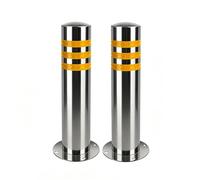 Bolardo de Seguridad Bolardo De Acero Inoxidable Con Guardia De Seguridad Puesto De Estacionamiento De Control De Tráfico Para Garajes, Entradas De Acceso Y Aceras(2 Pack,H 39.4in x D 4.5in)