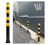 Bolardo de seguridad de alta resistencia para barrera de estacionamiento, columna de señalización de tráfico, poste delimitador de seguridad de acero con pernos de anclaj,1pc-120cm (47 1/4in) Height