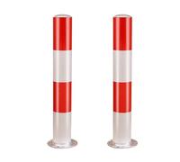 Bolardo De Seguridad De Alta Visibilidad, Poste Reflectante Para Barreras De Tráfico, Poste De Advertencia Tipo Columna, Para Uso Exterior(Red-2pcs,11.4 * 100cm/4.5 * 39.4in)