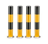 Bolardo De Seguridad De Alta Visibilidad, Poste Reflectante Para Barreras De Tráfico, Poste De Advertencia Tipo Columna, Para Uso Exterior(Yellow-4pcs,8.9 * 100cm/3.5 * 39.4in)