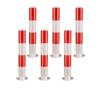 Bolardo De Seguridad De Alta Visibilidad, Poste Reflectante Para Barreras De Tráfico, Poste De Advertencia Tipo Columna, Para Uso Exterior(Red-6pcs,11.4 * 75cm/4.5 * 29.5in)
