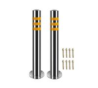 Bolardo De Seguridad Fijo Permanente, Barrera Resistente A Impactos De Acero Inoxidable Con Pernos De Anclaje, Para Gestión Del Tráfico Y Protección De Infraestructura(39.4x3 in)
