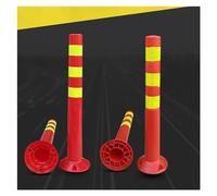 Bolardo de seguridad for estacionamiento, poste de bolardo de seguridad, paquete tráfico flexibles con tiras reflectantes, conos de precaución de plástico for el hogar comercial(4 Pack)