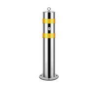Bolardo de seguridad para entrada, poste de seguridad extraíble con pernos de anclaje, tiras reflectantes para barrera de control de tráfico