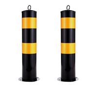 Bolardo De Seguridad, Parking Sign, Bolardo De Estacionamiento, Bolardo De Señalización con Bandas Reflectantes, Antirrobo Bolardo para Áre, para Zonas Sensibles Al Tráfico(Black (2pcs),75cm/29.5in)