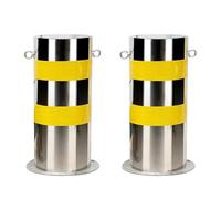 Bolardo de tráfico reflectante de acero inoxidable, barrera de seguridad duradera para mayor seguridad y visibilidad en garajes, estacionamientos, cruces peatonales y entradas
