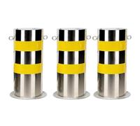 Bolardo de tráfico reflectante de acero inoxidable, barrera de seguridad duradera para mayor seguridad y visibilidad en garajes, estacionamientos, cruces peatonales y entradas