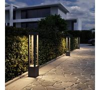 Bolardo luminoso LED Lienna de Arcchio, 90 cm, gris, metal, IP65
