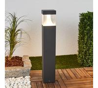 Bolardo luminoso LED Lucande Egon, altura 65 cm, gris grafito, IP54