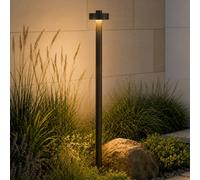 Bolardo luminoso LED Lucande Nirella, 100 cm, negro, CCT, IP65