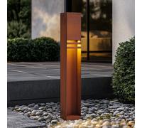 Bolardo luminoso LED Lucande Oxido, color óxido, altura 80 cm, IP44