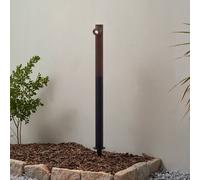 Bolardo luminoso LED Luzian de Lindby, altura 80 cm, negro, pica para fijar en