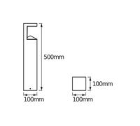 Bolardo luminoso LED OSRAM ENDURA STYLE pirámide, acero inoxidable, IP44