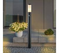 Bolardo luminoso Lindby Statius, antracita/blanco, sensor, 100 cm