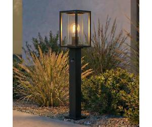 Bolardo luminoso Lucande Ferda, 60 cm, con sensor, antracita, IP44