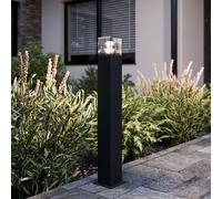 Bolardo luminoso Lucande Keke, altura 70 cm, antracita, aluminio