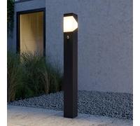 Bolardo luminoso Lucande Kiran, 100 cm, con sensor, gris, IP44, E27