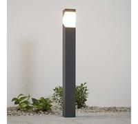 Bolardo luminoso Lucande Kiran, 100 cm, gris, metal, IP44, E27