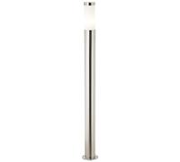 Bolardo luminoso para jardín - 81 cm de altura - Ø 8 cm - luz de camino exterior - resistente a salpicaduras (IP44) - casquillo E27 - máx. 40 W - de acero inoxidable y plástico - de acero inoxidable