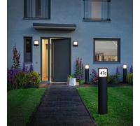 Bolardo luminoso Paulmann Padea con número de casa ZigBee