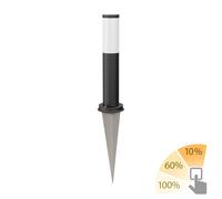 Bolardo luminoso PORU negro piqueta de suelo para exterior acero inoxidable [EEK: D]