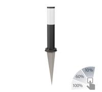 Bolardo luminoso PORU negro piqueta de suelo para exterior acero inoxidable [EEK: D]