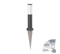 Bolardo PORU con piqueta de suelo para exterior IP44 39cm antracita in
