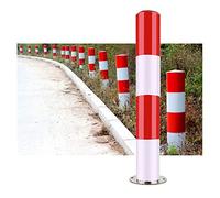 Bolardo reflectante de seguridad de tráfico con base permanente, bolardo de estacionamiento de acero para seguridad en carreteras y zonas de aparcamiento