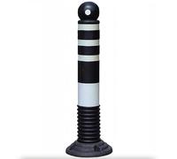 Bolardos de aparcamiento, Bolardo de seguridad reflectante 31,5 pulgadas for entradas vehículos, bolardos estacionamiento goma for(White)