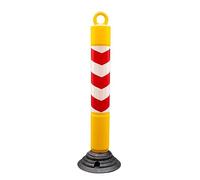 Bolardos de aparcamiento, Con base de goma con peso, bloqueo tráfico en el suelo, barrera seguridad bloqueadora espacio estacionamiento(Yellow B)