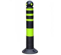 Bolardos de aparcamiento, Plásticos for estacionamientos, conos flexibles de precaución for seguridad vial, 80 cm alto(Green)