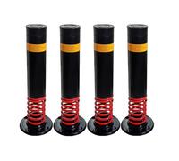 Bolardos de control de tráfico, juego de 6 bolardos de estacionamiento de metal, barrera de seguridad para calzadas, poste de bolardo duradero para una gestión eficaz del tráfico