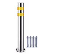 Bolardos de estacionamiento de Acero Inoxidable - Bolardos guía Reflectantes para Control de multitudes y orientación del tráfico (75 cm, 1 Pieza por Paquete) - Resistentes a la Intemperie y