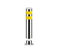 Bolardos De Estacionamiento De Acero Inoxidable, Poste De Seguridad, Base Desmontable, Columna De Protección, Orificios Pretaladrados Para Tornillos(Silver-1pc,11.4 * 600cm/4.5 * 23.6in)