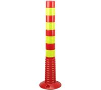 Bolardos de estacionamiento fijos de goma blanda, de alta visibilidad, amarillos y rojos, for bloquear vehículos y entradas de vehículos en zonas residenciales.(White+yellow,75cm)