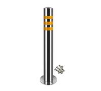 Bolardos de estacionamiento - Postes de seguridad de acero inoxidable de alta visibilidad para entrada y acera con pernos de anclaje para un control eficaz del tráfico
