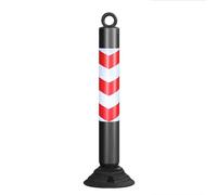 Bolardos de estacionamiento reflectantes for entrada de vehículos - Barrera de base desmontable de alta resistencia(100cm 50pack)