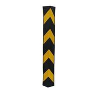 Bolardos de goma para estacionamiento con protectores de esquina en forma de L y tiras amarillas reflectantes para mayor seguridad y visibilidad