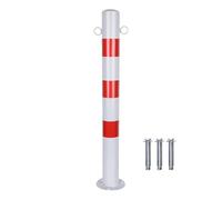 Bolardos de Seguridad de Acero con Bucles Dobles for Colgar, Poste de Bolardo Reflectante, Barrera de Estacionamiento de Tipo Fijo for Lotes, Entrada