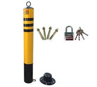 Bolardos de seguridad para entrada, postes de estacionamiento con cerradura de acero resistente para una mayor protección del vehículo y seguridad de la propiedad