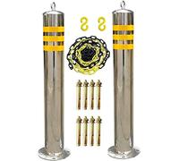 Bolardos de seguridad reflectantes con cadena de plástico para seguridad de estacionamiento y protección de bebidas, barreras de seguridad resistentes a la intemperie para la gestión del tráfico