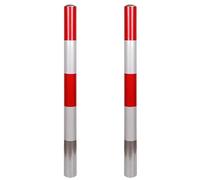 Bolardos de señalización de tráfico, Poste demarcador de tráfico resistente con cinta reflectante for zonas intenso(2pcs,7.6 * 100cm/3 * 39.4in)