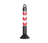 Bolardos reflectantes desmontables, postes de estacionamiento con base, ideales for garajes y entradas vehículos, barrera seguridad(Grau)