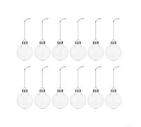 Bolas acrílicas transparentes para adornos rellenables, para árboles de Navidad, bodas y decoración de fiestas con material inastillable reutilizable (8 cm)