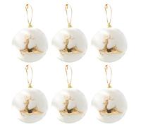 Bolas Arbol de Navidad, Adornos Colgantes de árbol de Natal, Decoracion Navideños 2024, Decoración 6Pcs Bola de Espuma Blancas, Christmas Decorations, Enfeites de árvore Navideña Doradas