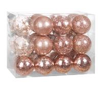 Bolas árbol Navidad set de 24 oro rosa 6cm diámetro