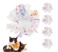 Bolas arrugadas para gatos, 5 bolas arrugadas, interactivas, divertidas, ruidosas, ligeras, portátiles, suministros para mascotas, para jugar en interiores, para jugar a buscar y burlar, hacer
