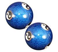 Bolas Baoding con campanilla, 2 bolas de meditación de esmalte natural de 1.85 pulgadas, bola de salud de metal sólido para mujeres, hombres y adolescentes
