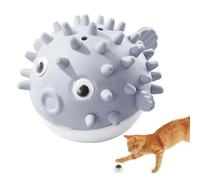Bolas Catnip - lindo puffer forma Catnip Rollers | Tratar dispensador, productos para masticar mascotas, juguetes de limpieza de dientes de gatito, comestibles para entrenamiento y limpieza